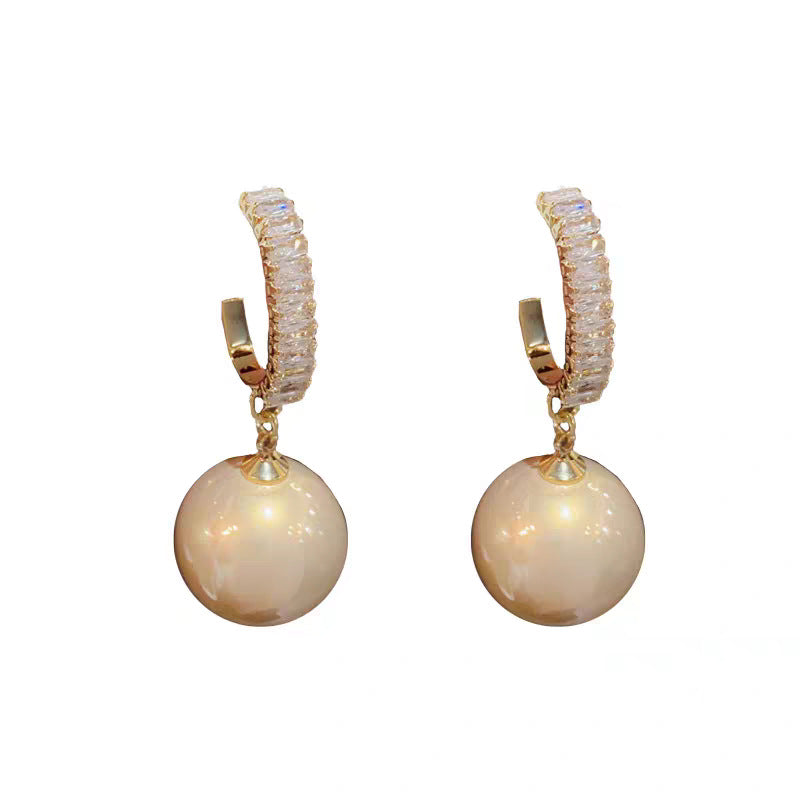 Quality zirconia C-type pearl ear loop