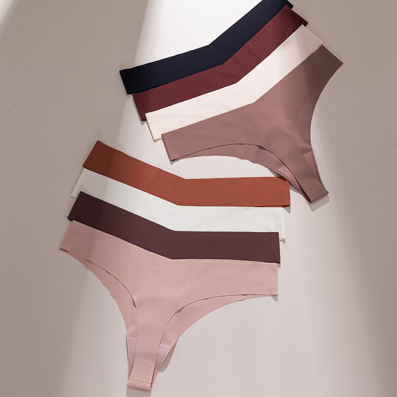 Seamless Womens Thong with Cotton Gusset