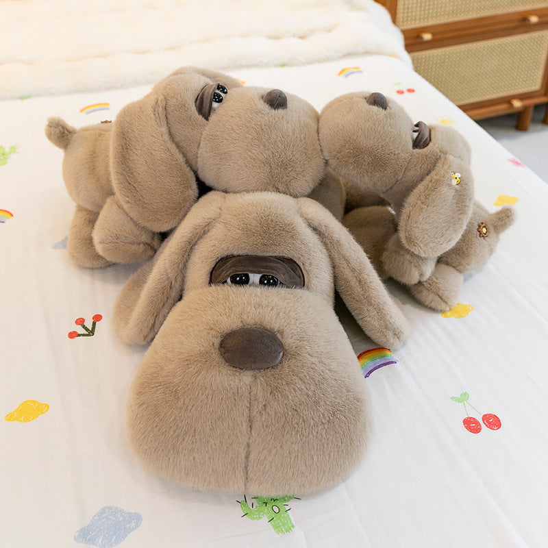 Cute big-eyed lap dog plush toy