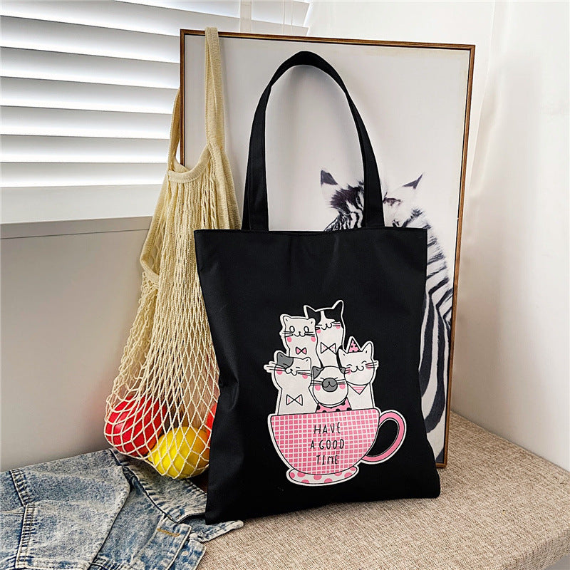 Canvas bag - Ins canvas crossbody handbag for women