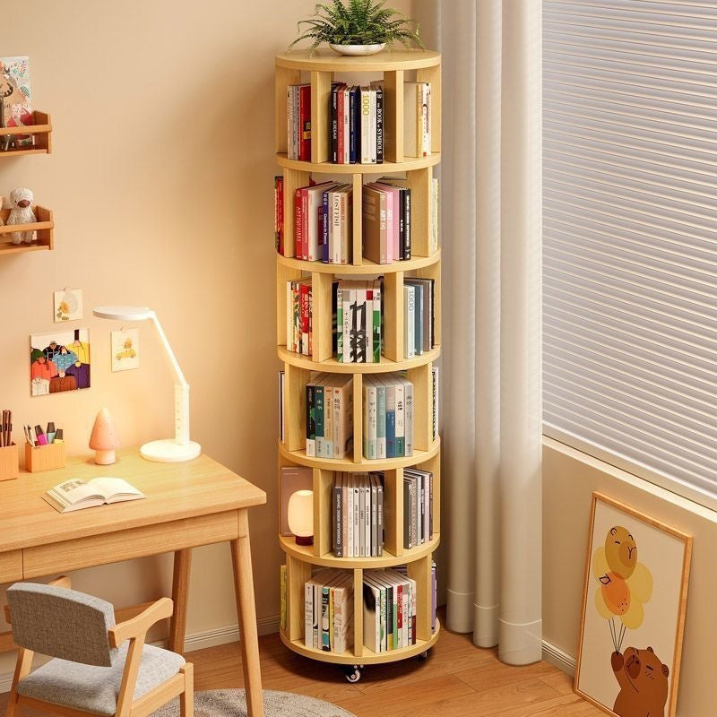 360-Degree Rotating Multi-Tier Bookshelf