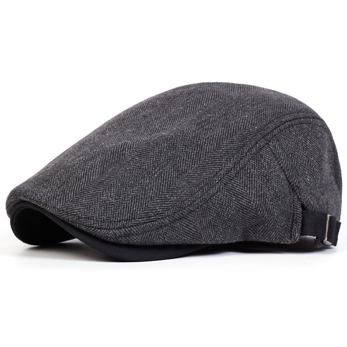 Herringbone Flat Cap Mens Retro Casual Hat
