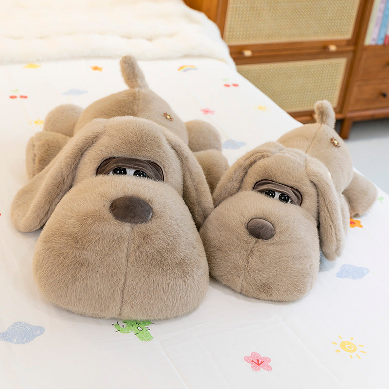 Cute big-eyed lap dog plush toy