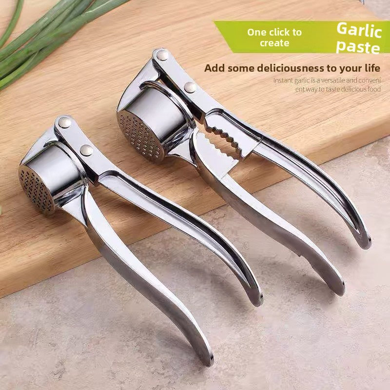 Manual Zinc Alloy Garlic Press Multifunctional Kitchen Tool