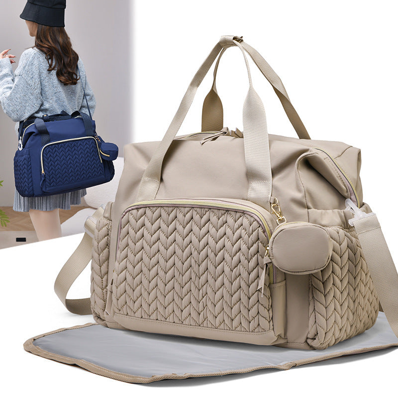 Multifunctional Mommy Diaper Bag with Pacifier Holder