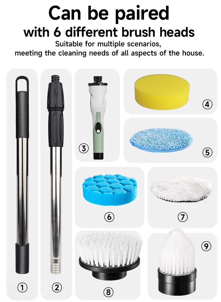 Electric Cleaning Brush with Rotating Brush Heads