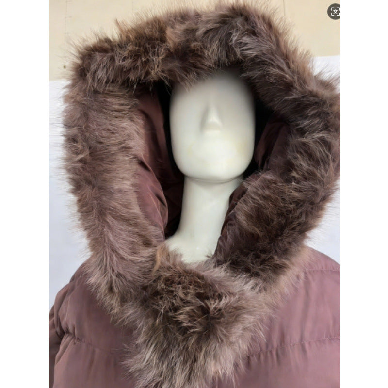 Womens Long Hooded Cotton Coat