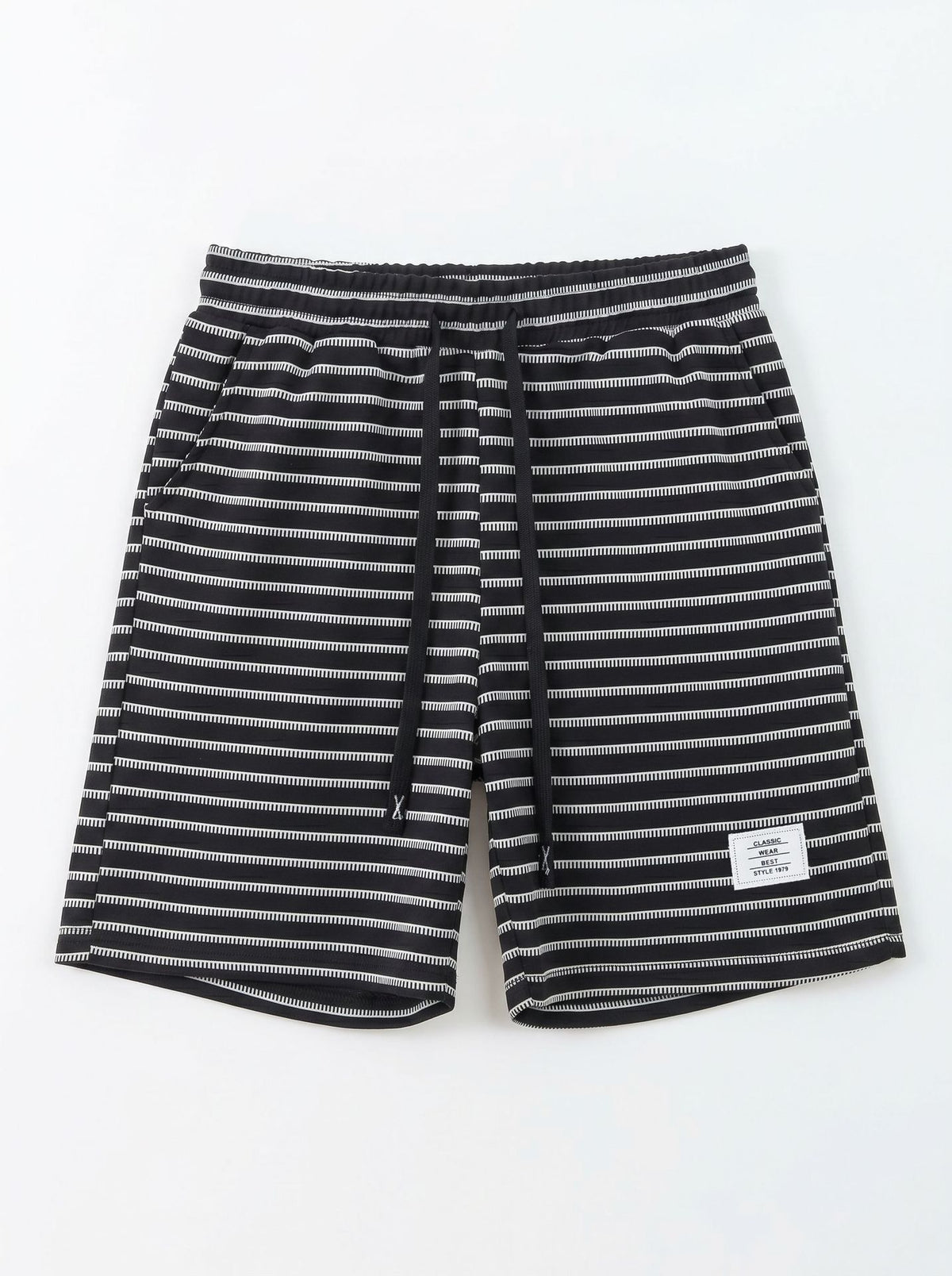 Mens Striped Breathable Casual Shorts