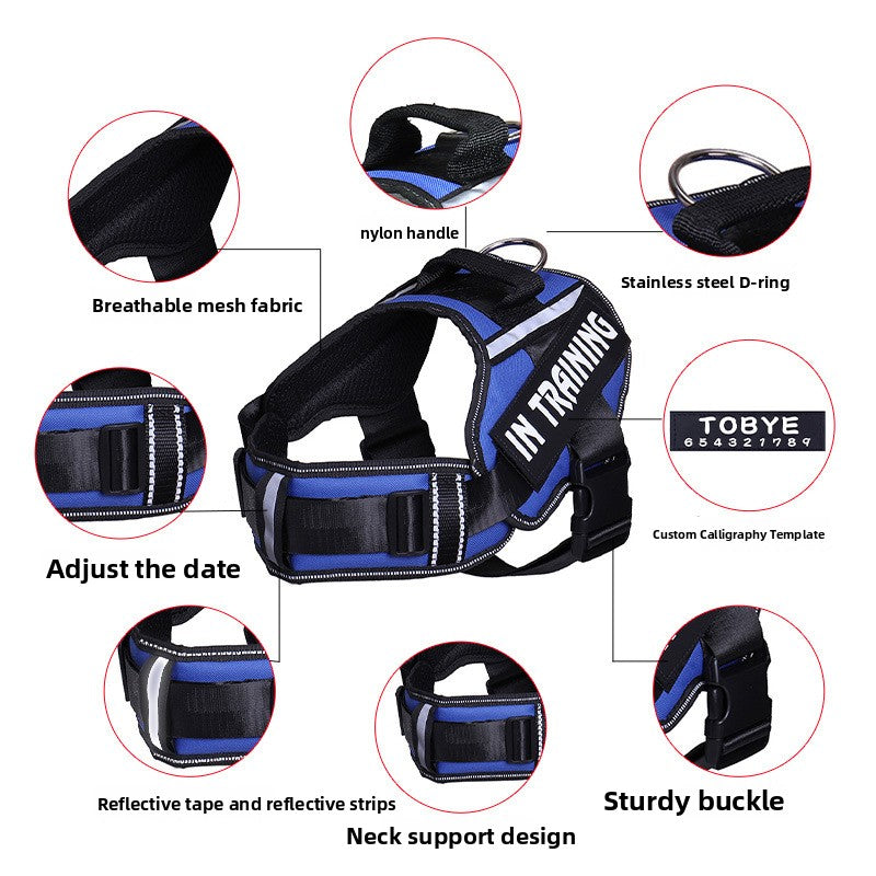 Reflective Adjustable Dog Harness and Leash Set