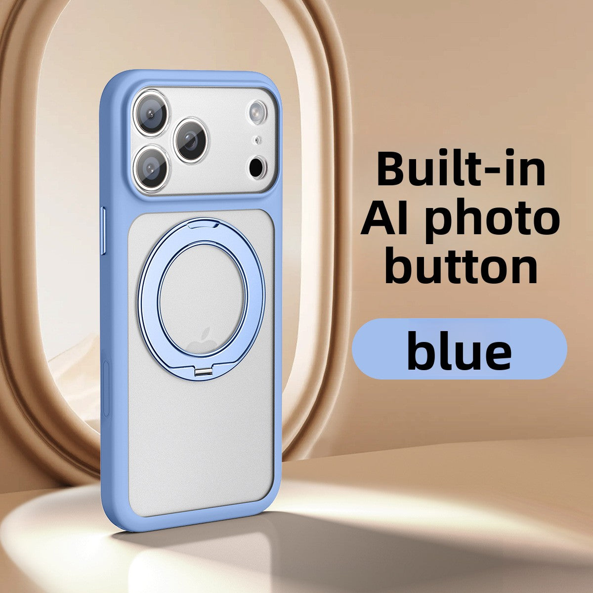2.5mm Thick Matte Magnetic 360 Rotating Stand Phone Case for iPhone 17 18 Series