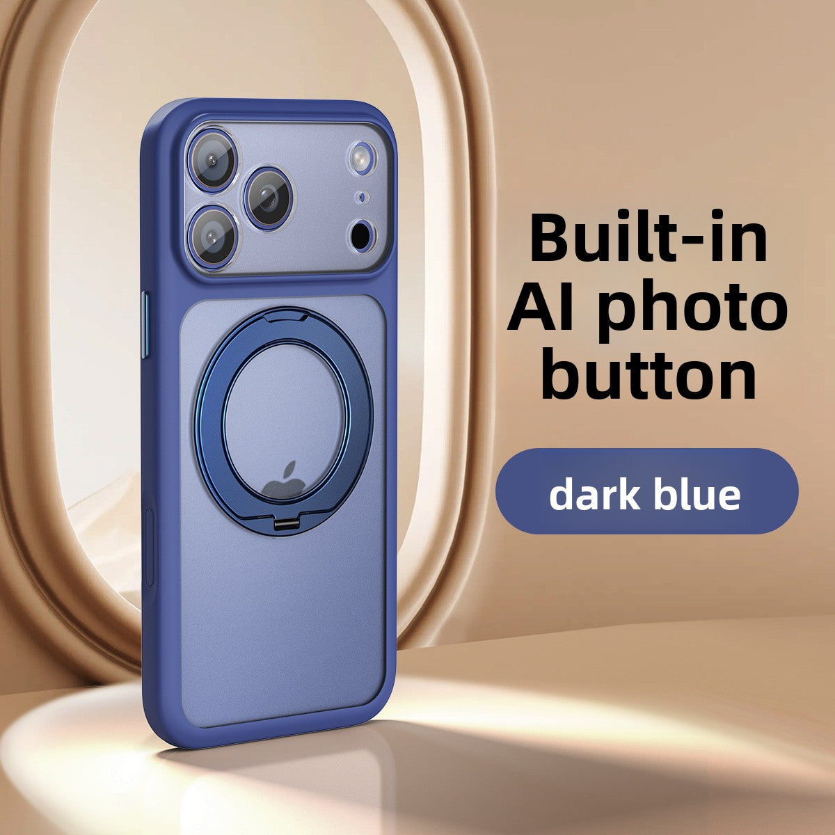 2.5mm Thick Matte Magnetic 360 Rotating Stand Phone Case for iPhone 17 18 Series