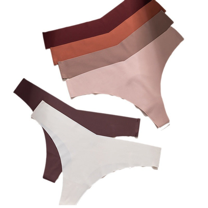 Seamless Womens Thong with Cotton Gusset