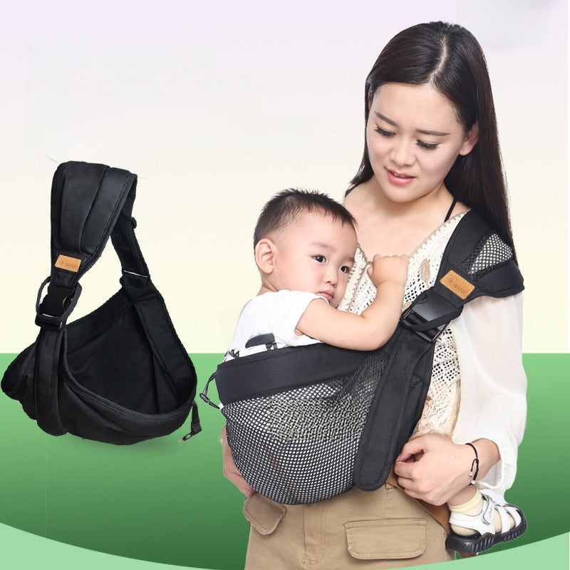 Cross-armed breathable mesh baby carrier