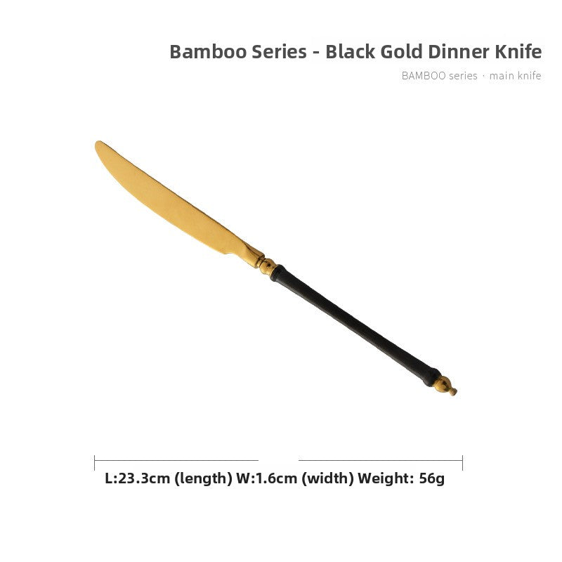 Black Gold Mirror Stainless Steel Cutlery Set