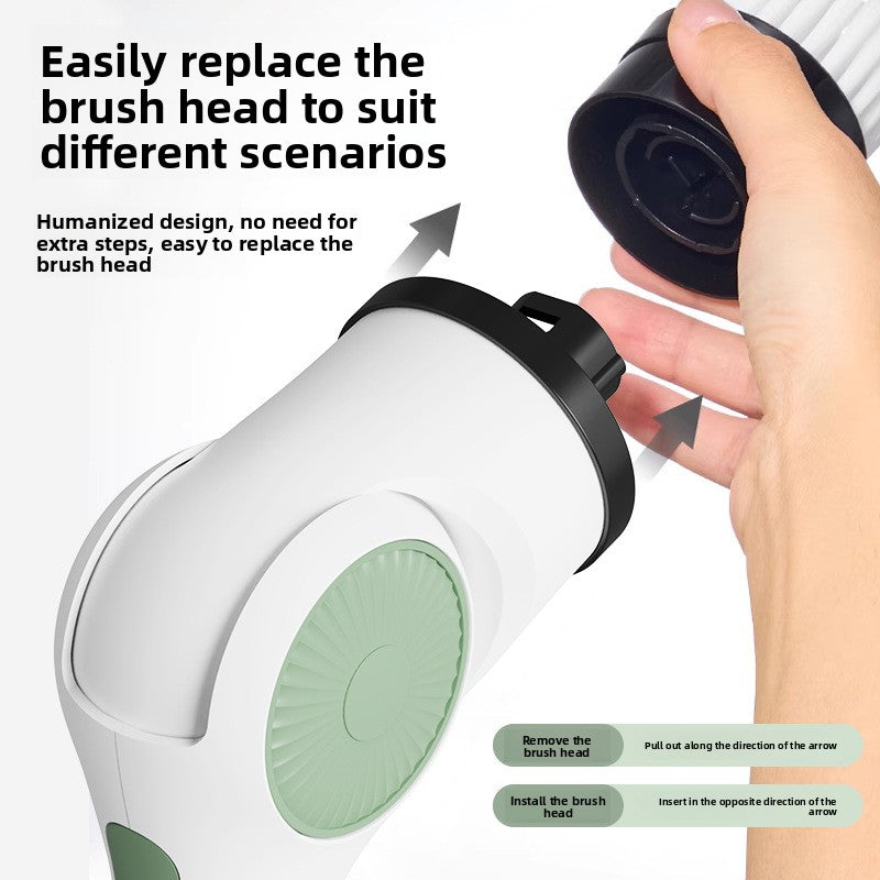 Electric cleaning brush automatic rotating gap brush telescopic rod multifunctional