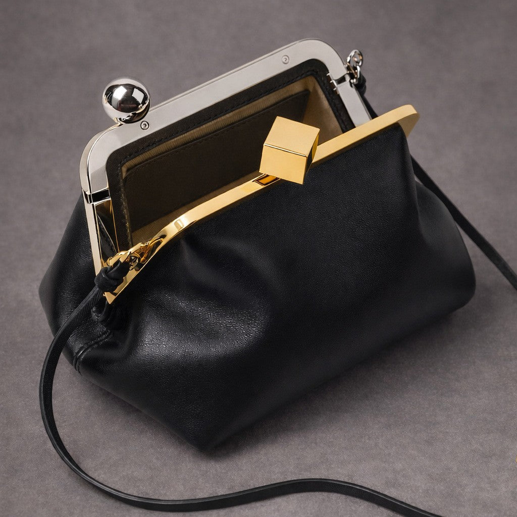 Retro Clip-On Handbag for Women