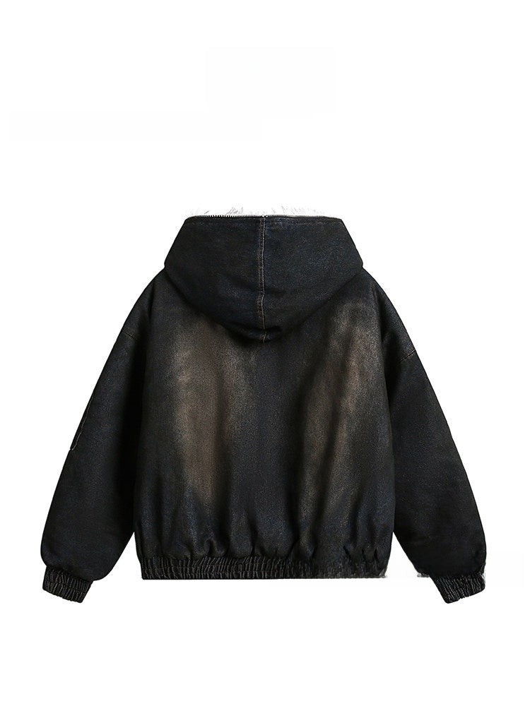Retro Fleece-Lined Cotton Jacket