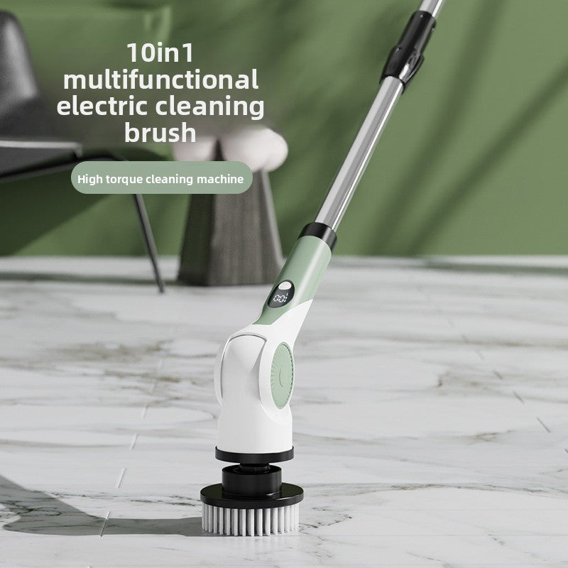 Electric cleaning brush automatic rotating gap brush telescopic rod multifunctional
