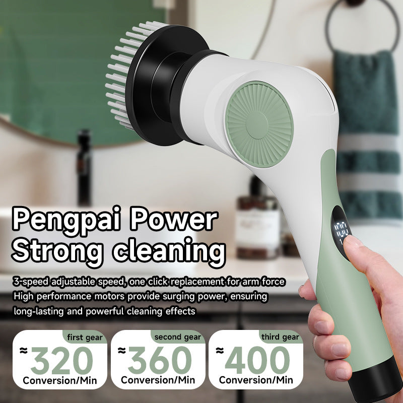 Electric Cleaning Brush with Rotating Brush Heads