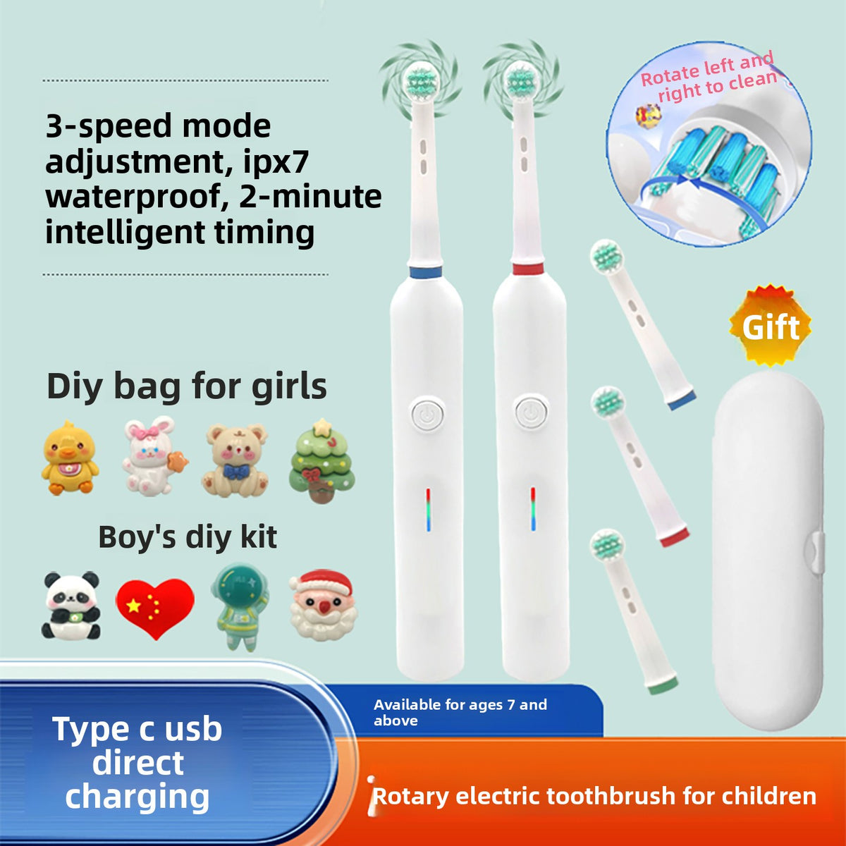 Children's Rotating Electric Toothbrush