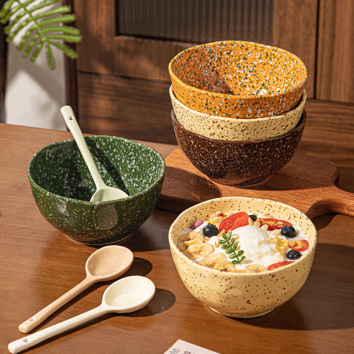 Splash Ink Ceramic Yogurt Bowl