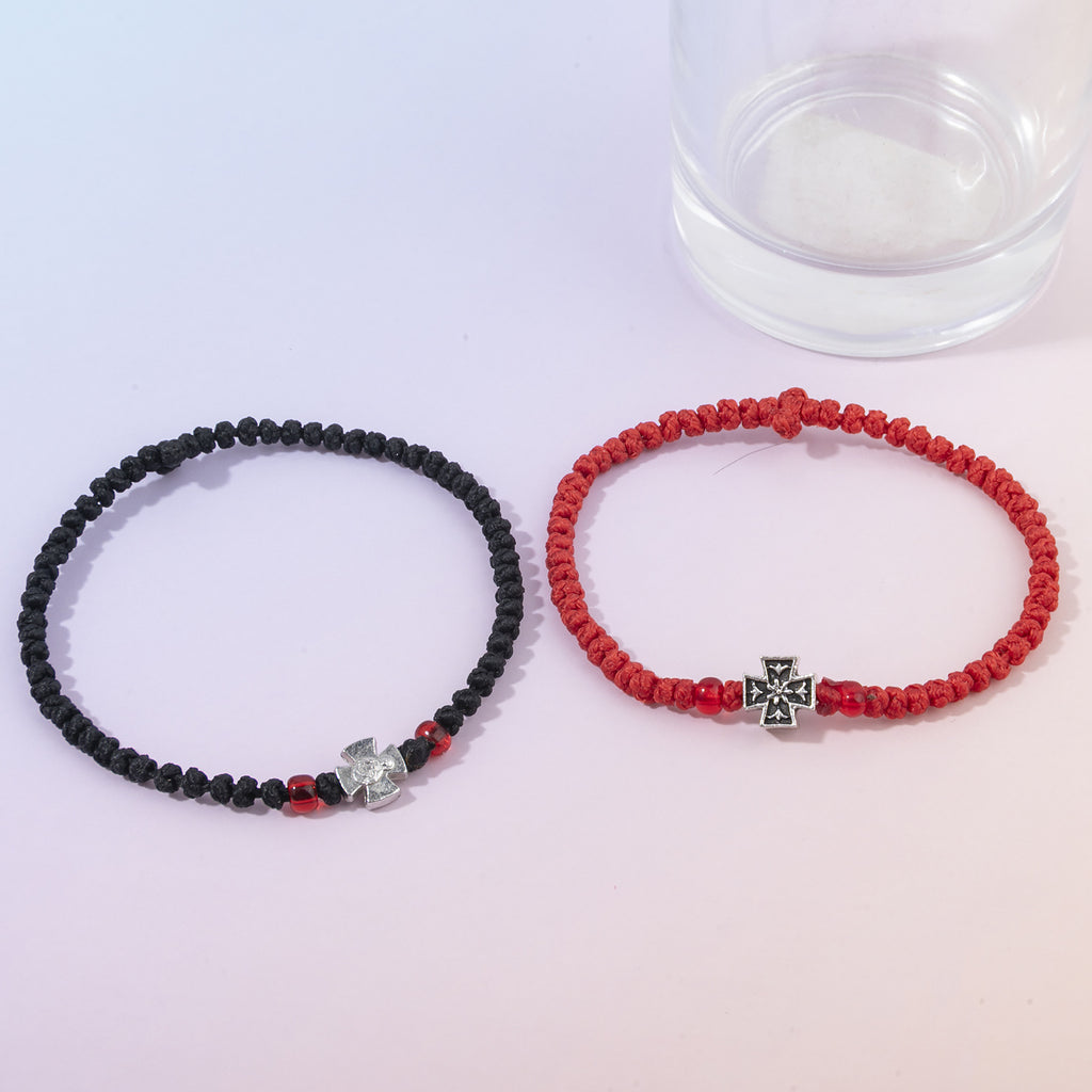 Handmade rope knot prayer bracelet