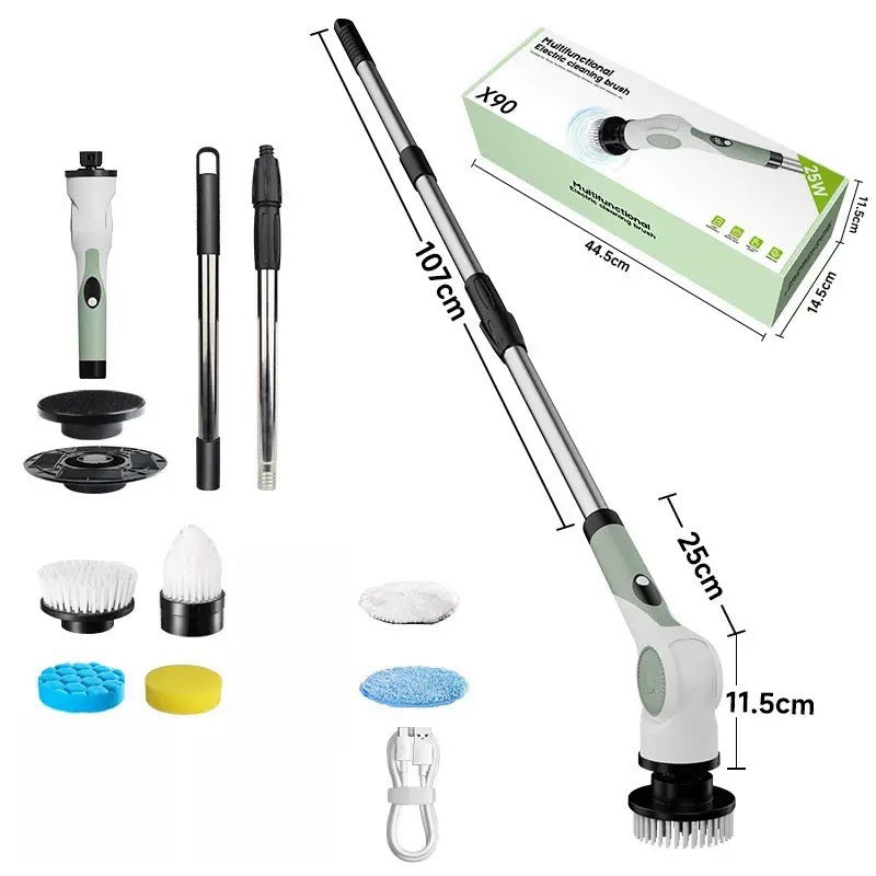 Electric cleaning brush automatic rotating gap brush telescopic rod multifunctional