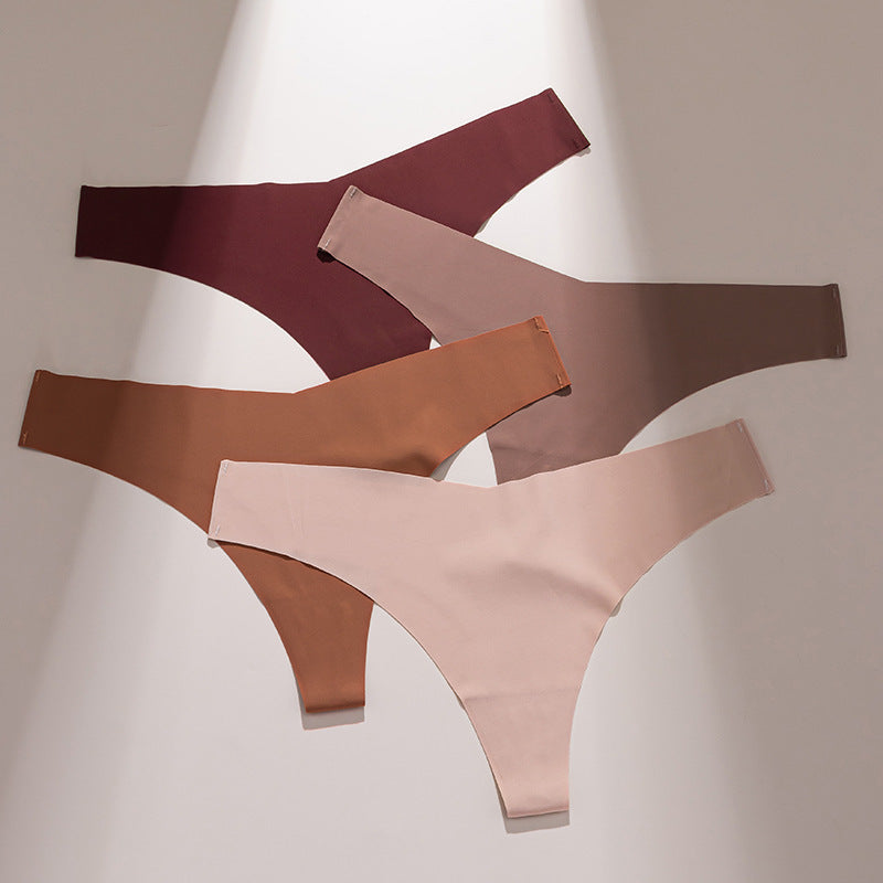 Seamless Womens Thong with Cotton Gusset