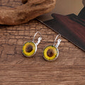 Creative Glass Earrings with Nature Patterns