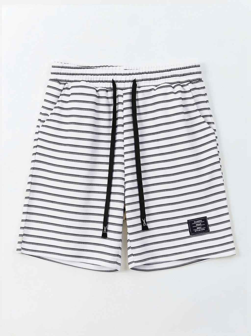 Mens Striped Breathable Casual Shorts