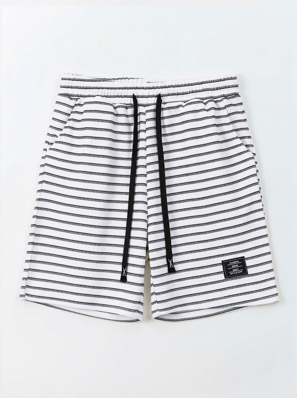 Mens Striped Breathable Casual Shorts