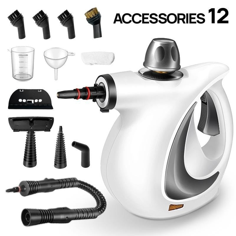 High Pressure Steam Cleaner with 12-Piece Accessory Set