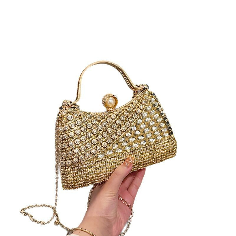 Rhinestone Chain Tassel Shoulder Bag