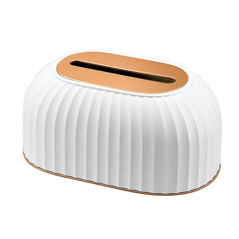 Striped Tissue Box with Spring Base