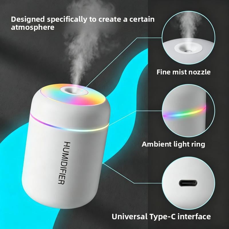 Mini USB Ultrasonic Humidifier with LED Light