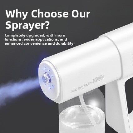 Electric Alcohol Disinfection Spray Gun with Blue Light Sterilization