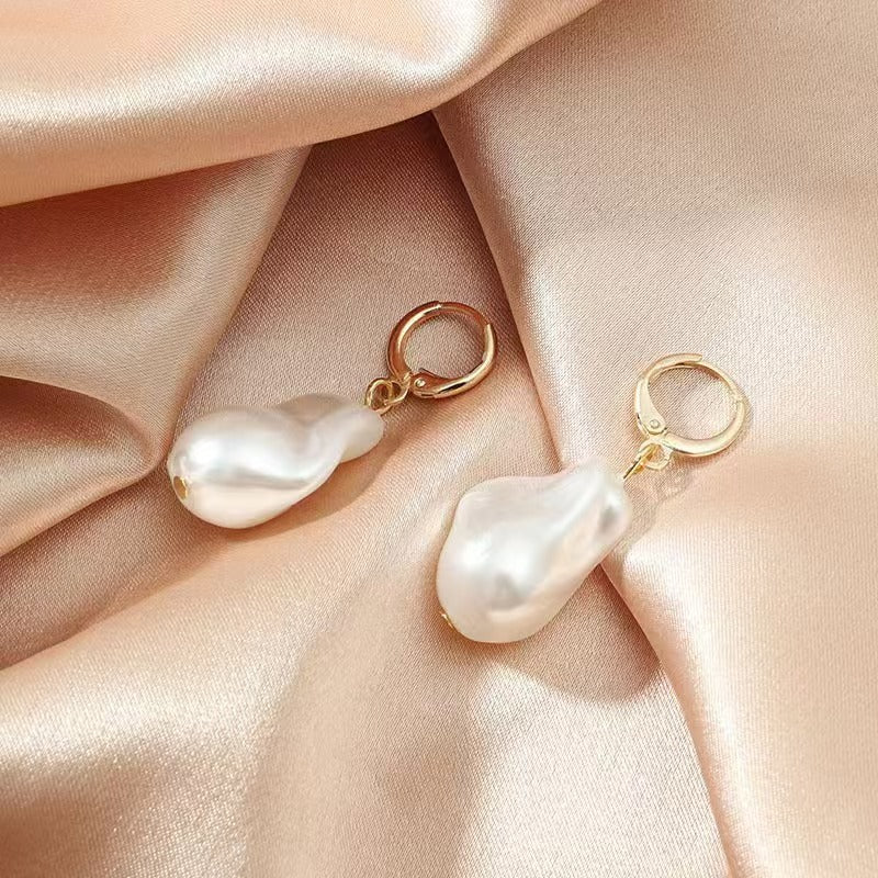 Irregular Baroque Pearl Earrings