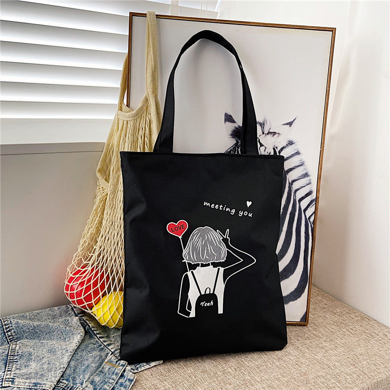Canvas bag - Ins canvas crossbody handbag for women