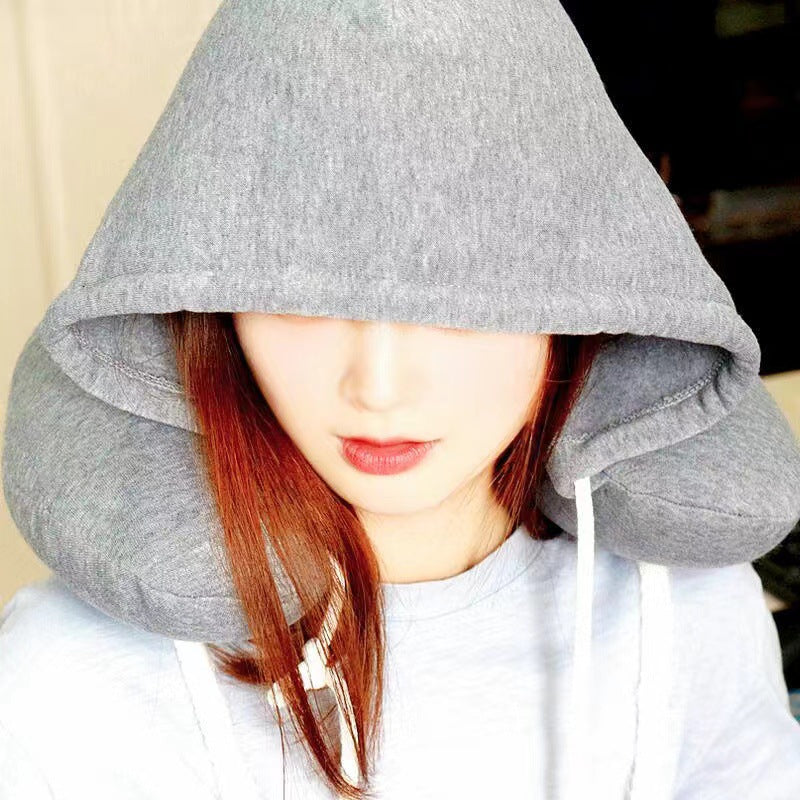 Hooded U-Shaped Travel Pillow