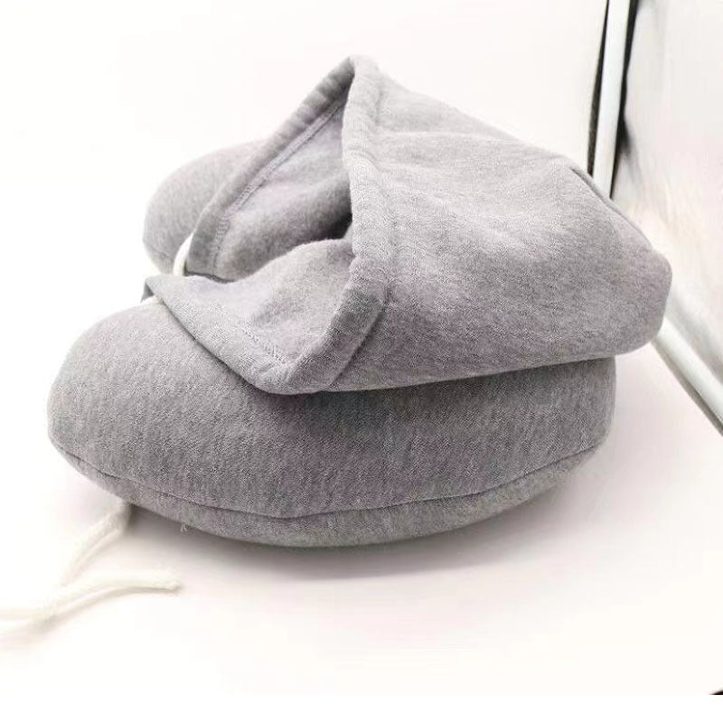Hooded U-Shaped Travel Pillow