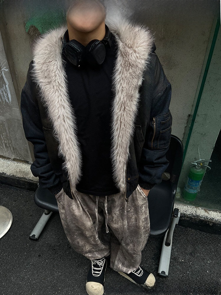 Retro Fleece-Lined Cotton Jacket