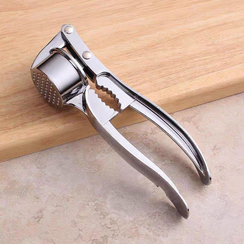 Manual Zinc Alloy Garlic Press Multifunctional Kitchen Tool