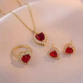 Titanium steel necklace pendant set with elegant design