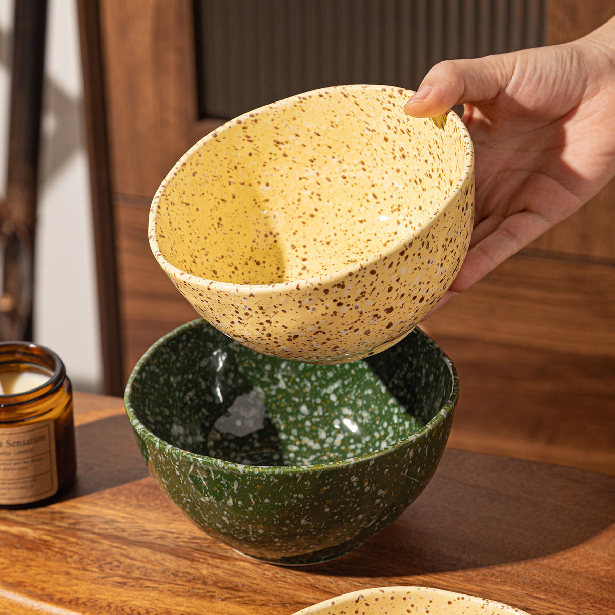 Splash Ink Ceramic Yogurt Bowl