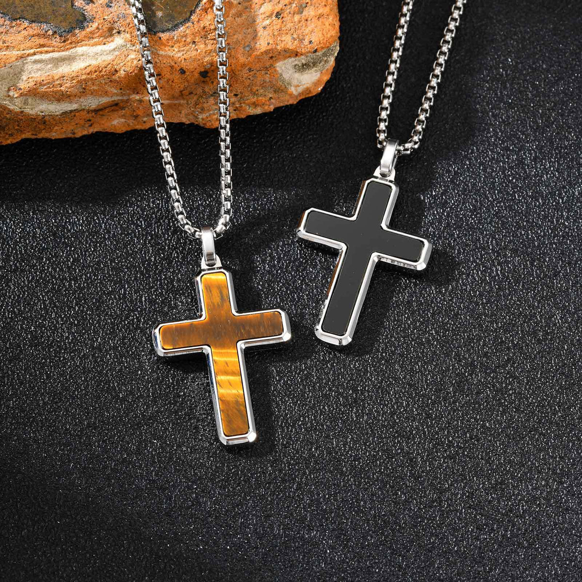 Men's necklace cross