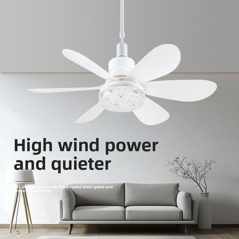 Modern Remote Control Ceiling Fan Light with Stepless Dimming
