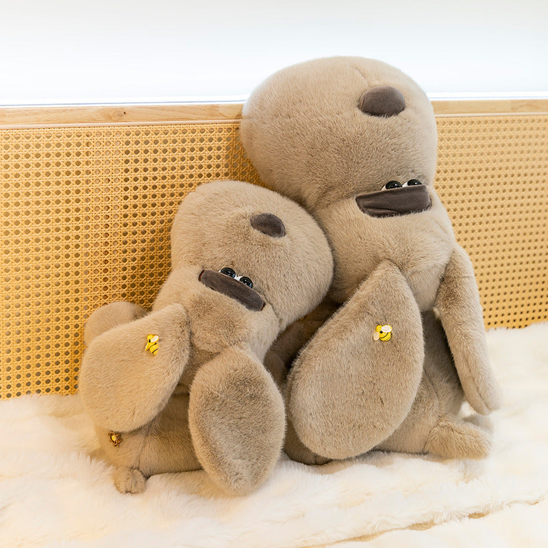 Cute big-eyed lap dog plush toy