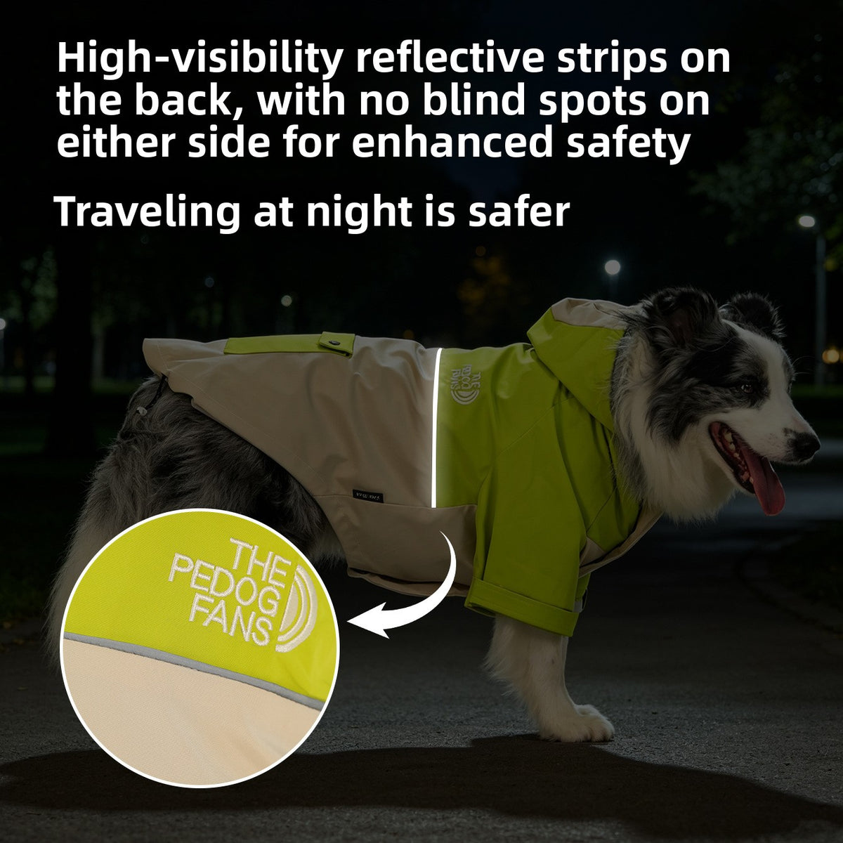 Dog Hooded Jacket Windproof Waterproof Pet Raincoat