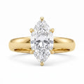 Wide Band Cubic Zirconia Gold Plated Ring