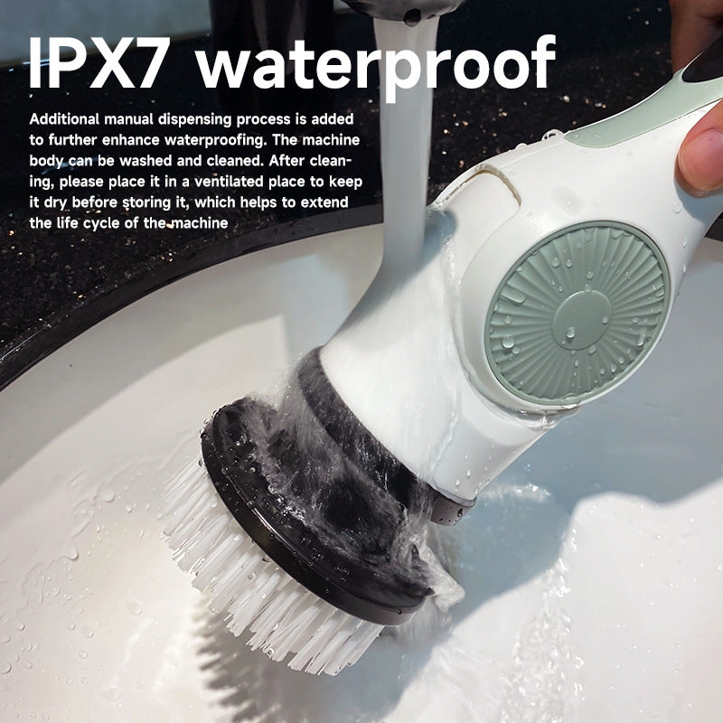 Electric Cleaning Brush with Rotating Brush Heads